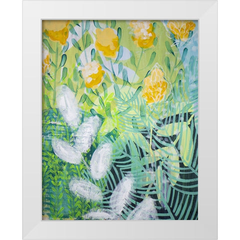 New Beginning White Modern Wood Framed Art Print by Hampe, Shelley