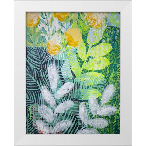 Spring Beginning White Modern Wood Framed Art Print by Hampe, Shelley