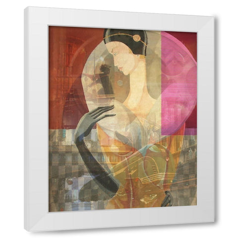 Retro Flair I White Modern Wood Framed Art Print by Hunziker, Steve