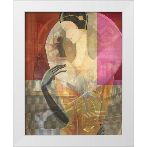 Retro Flair I White Modern Wood Framed Art Print by Hunziker, Steve