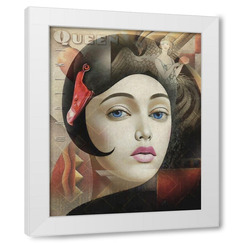 Retro Flair II White Modern Wood Framed Art Print by Hunziker, Steve