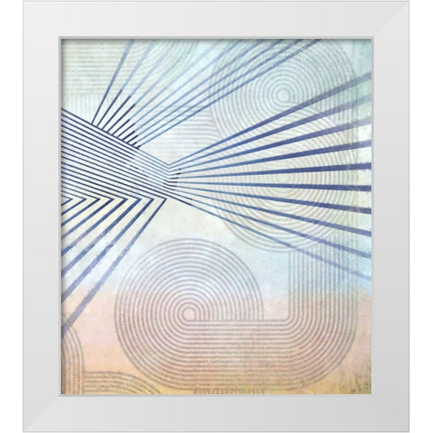 Straight Away III White Modern Wood Framed Art Print by Hunziker, Steve