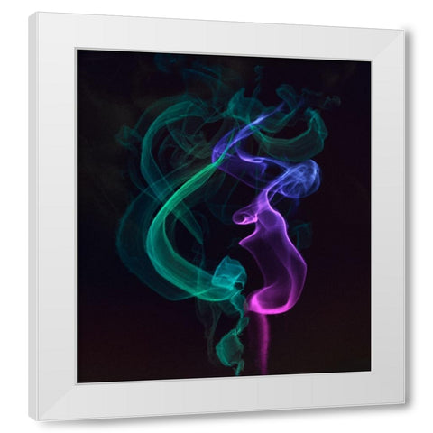 Smoke I White Modern Wood Framed Art Print by Hunziker, Steve