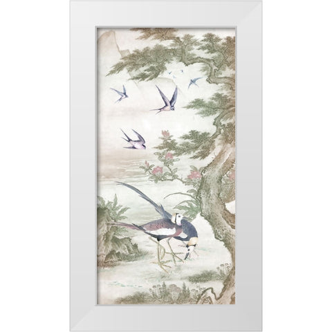Chinoiserie I White Modern Wood Framed Art Print by Hunziker, Steve