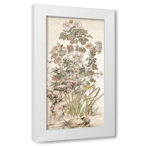 Chinoiserie V White Modern Wood Framed Art Print by Hunziker, Steve