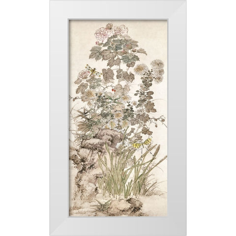 Chinoiserie V White Modern Wood Framed Art Print by Hunziker, Steve