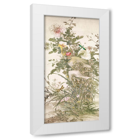 Chinoiserie VI White Modern Wood Framed Art Print by Hunziker, Steve