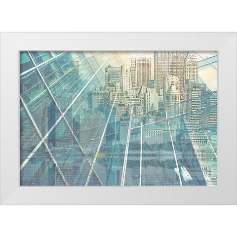 Cityworks VI White Modern Wood Framed Art Print by Hunziker, Steve