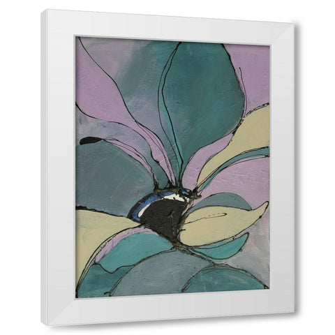 Pastel Flowers I White Modern Wood Framed Art Print by Eaton, Winnie