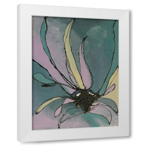 Pastel Flowers II White Modern Wood Framed Art Print by Eaton, Winnie