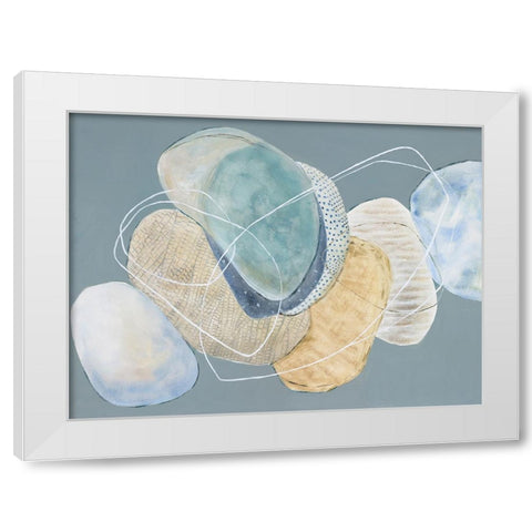 Curves and Colors II White Modern Wood Framed Art Print by Joy, Julie