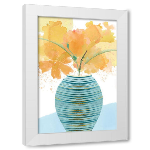 Vibrant Still Life I White Modern Wood Framed Art Print by Kouta, Flora