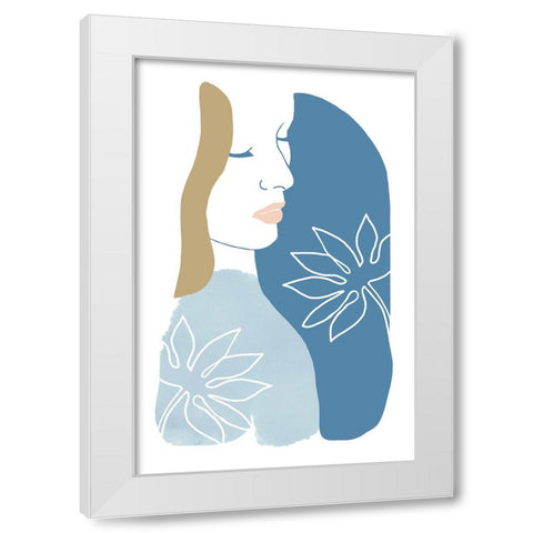 Santorini Days I White Modern Wood Framed Art Print by Kouta, Flora