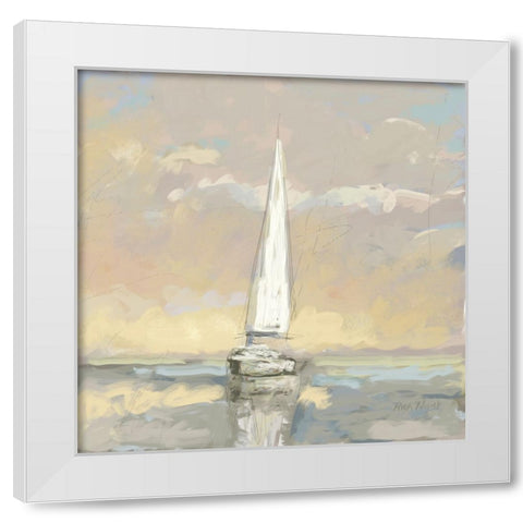 Boats I White Modern Wood Framed Art Print by Novak, Rick