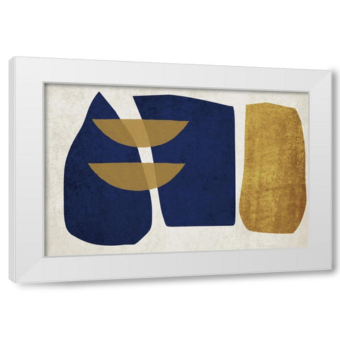Simple Shapes, Geometric Shapes Composition I White Modern Wood Framed Art Print by Orlov, Irena