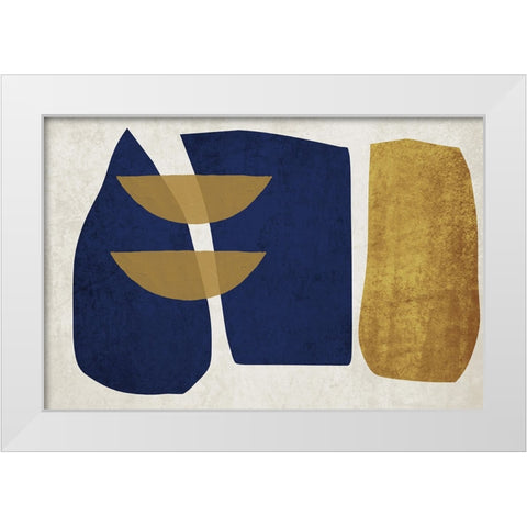 Simple Shapes, Geometric Shapes Composition I White Modern Wood Framed Art Print by Orlov, Irena