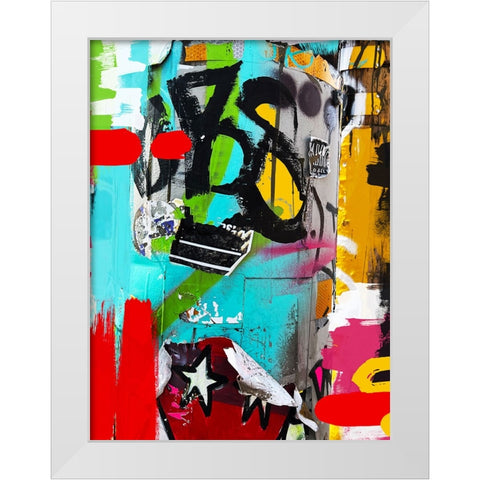 Street Art Project VI White Modern Wood Framed Art Print by Orlov, Irena