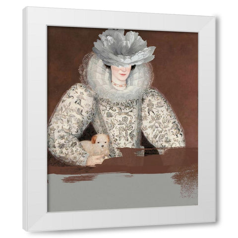 Portrait of a Lady, With a Touch of Modern White Modern Wood Framed Art Print by Orlov, Irena