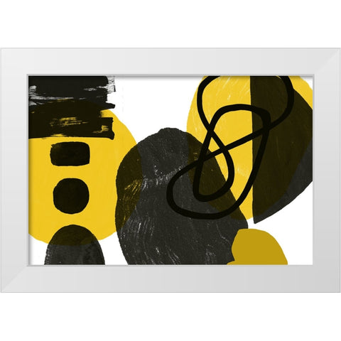 Simple Shapes, Geometric Shapes Composition II White Modern Wood Framed Art Print by Orlov, Irena