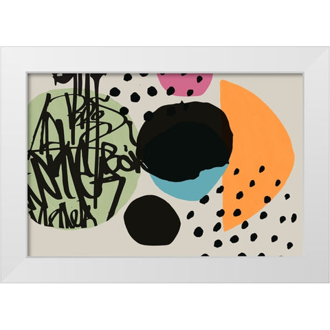 Geometric Shapes Composition VIII White Modern Wood Framed Art Print by Orlov, Irena