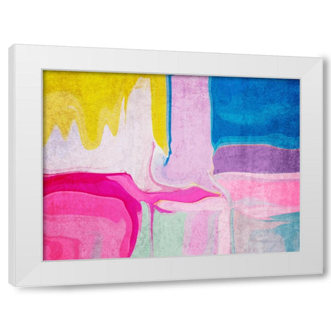 Splash White Modern Wood Framed Art Print by Orlov, Irena