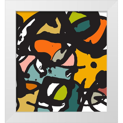 Abstract Graffiti II White Modern Wood Framed Art Print by Orlov, Irena
