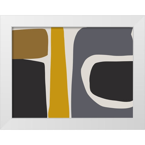 Organic Shapes and Lines XI White Modern Wood Framed Art Print by Orlov, Irena