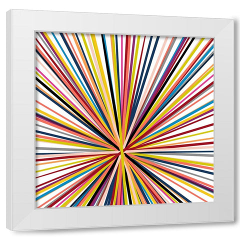 Bamboozle II White Modern Wood Framed Art Print by Schlotzhauer, Jim