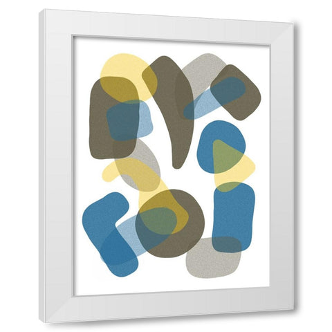 Floaters I White Modern Wood Framed Art Print by Schlotzhauer, Jim