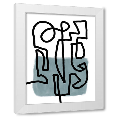 Hullabaloo I White Modern Wood Framed Art Print by Schlotzhauer, Jim