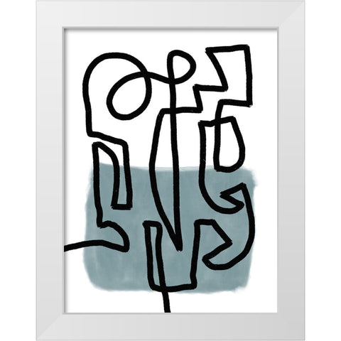 Hullabaloo I White Modern Wood Framed Art Print by Schlotzhauer, Jim