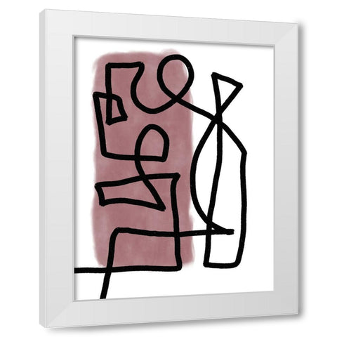 Hullabaloo III White Modern Wood Framed Art Print by Schlotzhauer, Jim