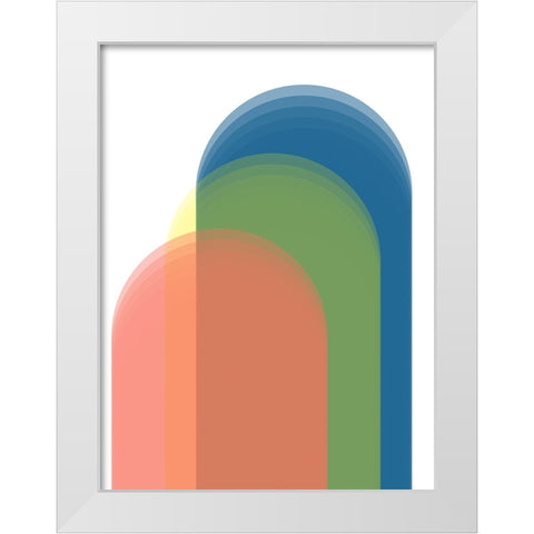This Many I White Modern Wood Framed Art Print by Schlotzhauer, Jim