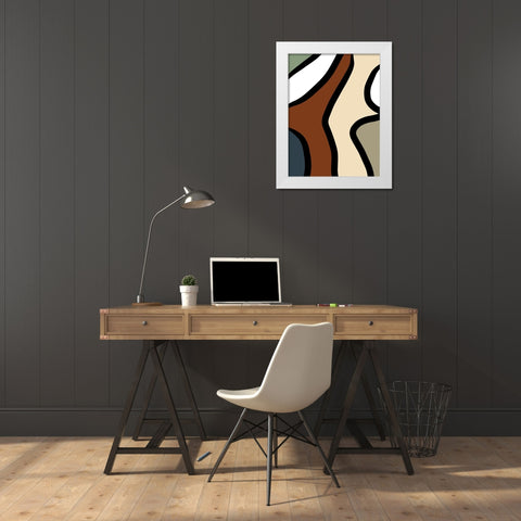 Taking Shape II White Modern Wood Framed Art Print by Schlotzhauer, Jim