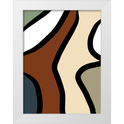 Taking Shape II White Modern Wood Framed Art Print by Schlotzhauer, Jim