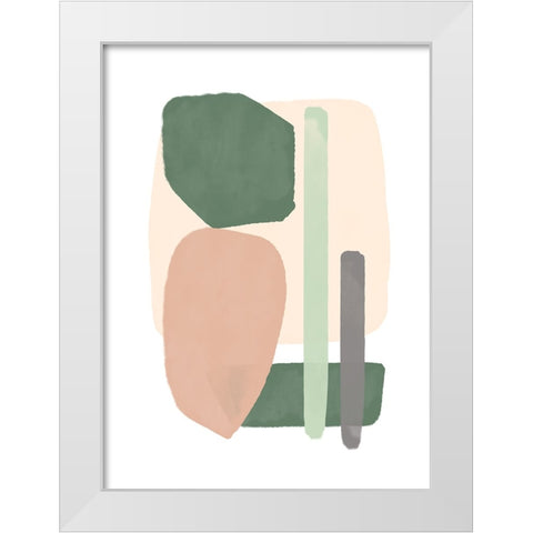 Sticks and Stones IV White Modern Wood Framed Art Print by Schlotzhauer, Jim