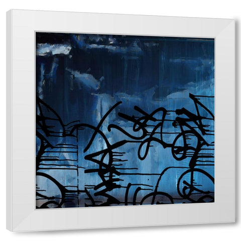 Blurb II White Modern Wood Framed Art Print by Smith, Karen