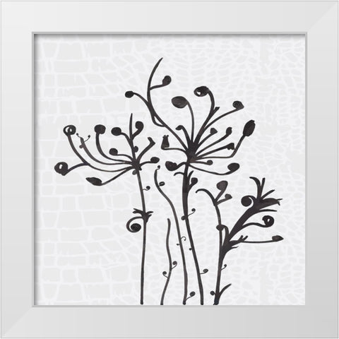 Bow and Bud II White Modern Wood Framed Art Print by Smith, Karen