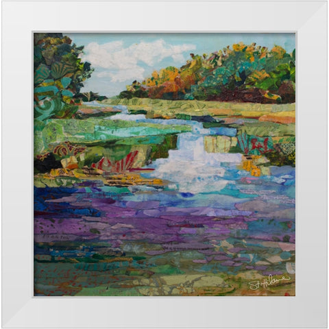 River View II White Modern Wood Framed Art Print by St Hilaire, Elizabeth