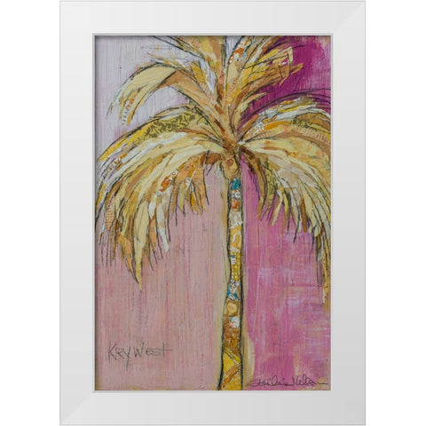 Palm in Purple White Modern Wood Framed Art Print by St Hilaire, Elizabeth