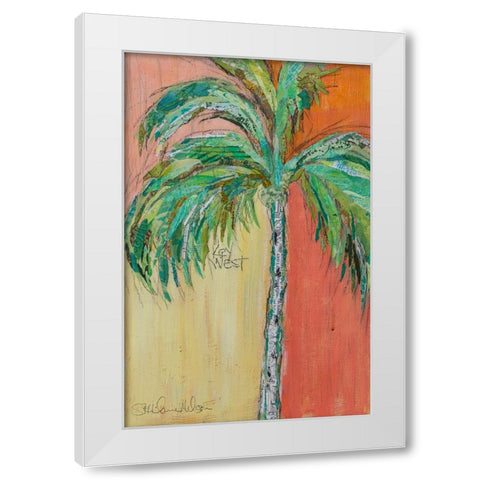 Palm in Orange White Modern Wood Framed Art Print by St Hilaire, Elizabeth