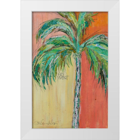 Palm in Orange White Modern Wood Framed Art Print by St Hilaire, Elizabeth