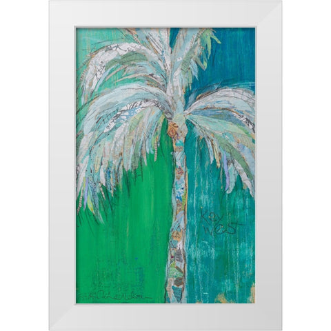 Palm in Teal White Modern Wood Framed Art Print by St Hilaire, Elizabeth