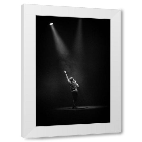 Shine on me White Modern Wood Framed Art Print by Samuelsson, Anders