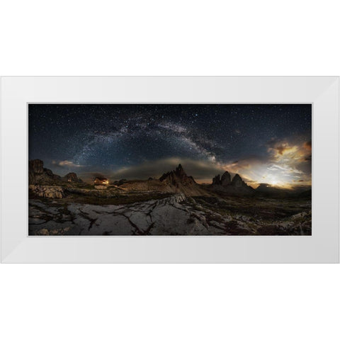 Galaxy Dolomites White Modern Wood Framed Art Print by Pedretti, Ivan