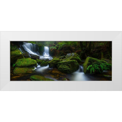 Hello Horseshoe White Modern Wood Framed Art Print by L. Stephens, Jason