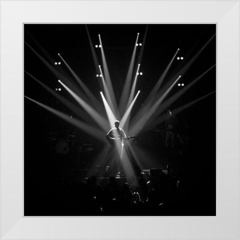 Crossfire White Modern Wood Framed Art Print by Samuelsson, Anders