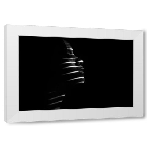 gendis White Modern Wood Framed Art Print by Yudhi Winarno, Teguh