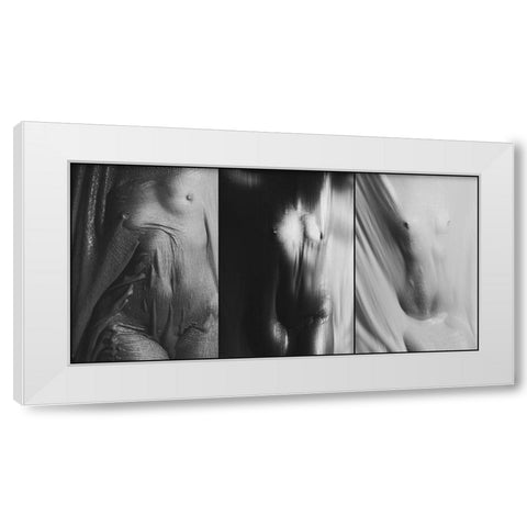 Untitled White Modern Wood Framed Art Print by Bousca, Bogdan