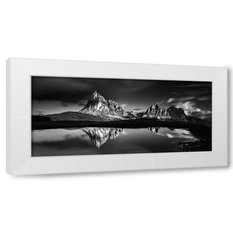 Morning at Ra Gusela White Modern Wood Framed Art Print by Balazovic, Lubos